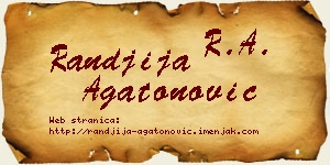 Ranđija Agatonović vizit kartica